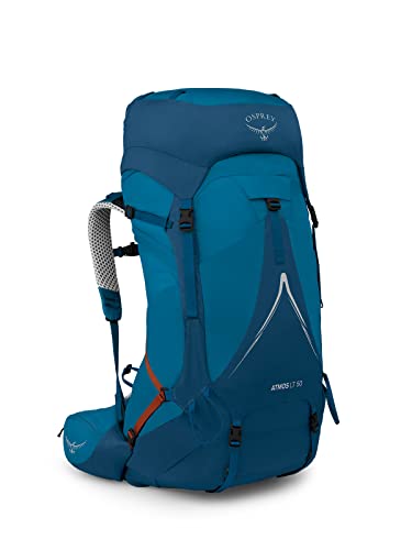 Osprey Atmos Ag Lt 50 Mens Backpacking Backpack Night Shift/Scoria Blue L/Xl