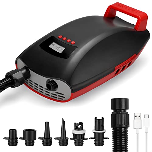 Swonder Seawolf - Pompa Sup Con Batteria Da 9000 Mah, 2 Pompe Ad Aria Elettrica Da 20 Psi Con Doppio Pistone, A Due Livelli, Sistema Di Raffreddamento