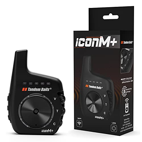Tandem Baits Icon M+ Receiver | 5 Segnalatori Di Abboccata Contemporaneamente Extra Sensibile | Bite Indicator | Attrezzatura Da Pesca Con Controllo R