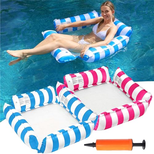 Confezione Da 2 Galleggianti Gonfiabili Per Piscina, Per Adulti, 4 In 1, Sella/Poltrona/Amaca/Drifter, Giocattoli Da Piscina, Amaca Ad Acqua Per Poltr