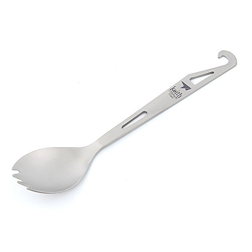 Keith Ti5311 Apribottiglie In Titanio Spork Cucchiaio Per Escursionismo