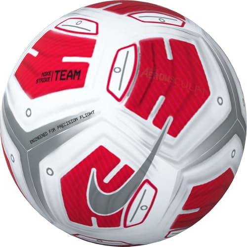 Nike Unisex Strike Team 290G Fa24 Pallone Da Calcio White/Bright Crimson/Silver 5