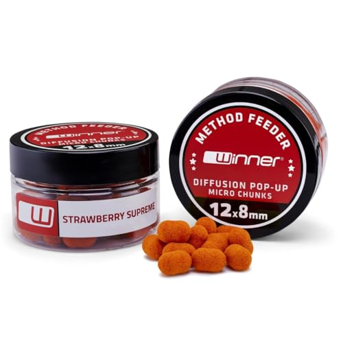 Tandem Baits Mf Diffusion Micro Chunks Fragola Pop Up Per Carpe Da 8 Mm 20 G Esca Pesca Esche Per La Carpa