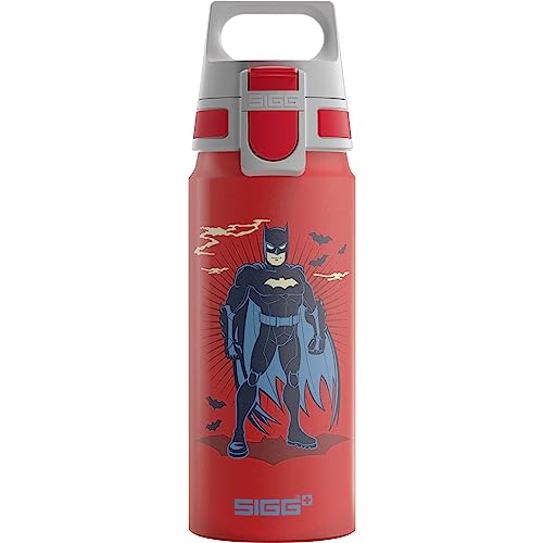 Sigg - Borraccia Bambini In Alluminio - Wmb One Batman Standing - Perfetta Per Bevande Gassate - Ermetica - Leggera - Senza Bpa - Certificata Climate