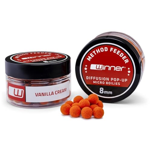 Tandem Baits Method Feeder Mf Diffusion Micro Boilies 8X20Mm Crema Di Vaniglia Esca Per Carpe Pesca Esche Da Pesca