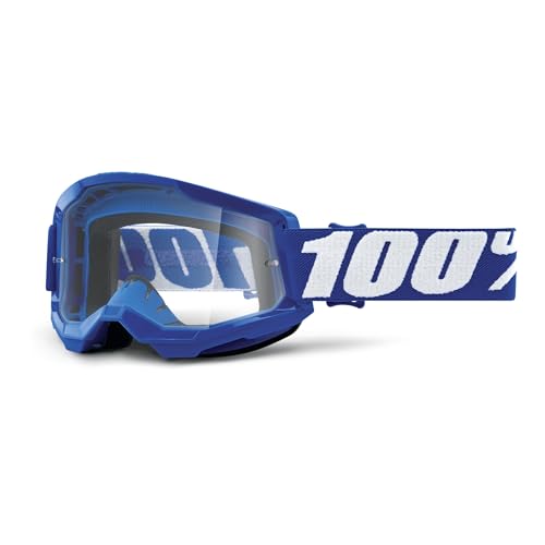 100% 461336, Maschera Strata 2 Blue-Lente Trasparente Unisex Adulto, Nero, Taglia Unica