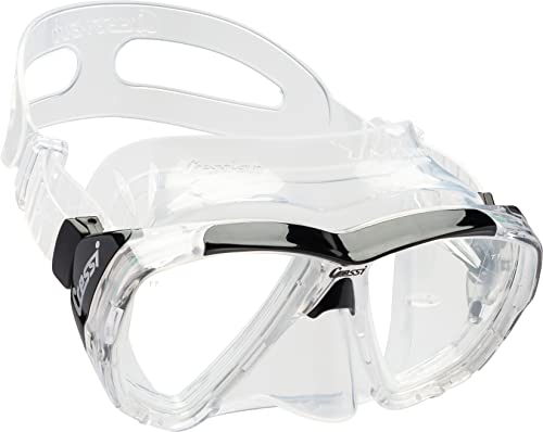 Cressi Big Eyes Scuba Snorkeling Dive Mask Vista Largo: Italiano Di Qualità Dal 1946, Transparent/Black