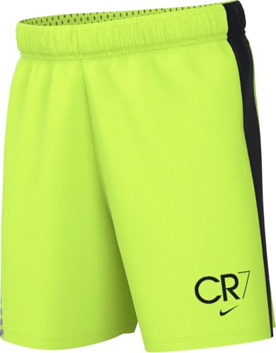 Nike Cr7 Academy23 - Pantaloncini Da Calcio Dri-Fit, Per Bambini Più Grandi, Volt/Black/Black, Hf4346-702, Xl