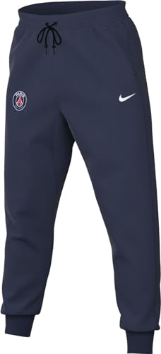 Nike Men'S Pantaloni Psg Mnsw Techflc Jgrpant Esn, Midnight Navy/White, Fz7227-410, M