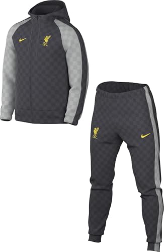 Nike Fc Liverpool Third Tuta Da Calcio In Tessuto Con Cappuccio (Uomo), Dk Smoke Grey/Chrome Yellow, Fz3805-070, S