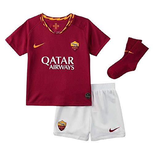 Nike Roma Y Brt Stad Jsy Ss Hm Maglietta Sportiva Maniche Corte, Unisex Bambini, Team Crimson/(University Gold) (Full Sponsor), 10