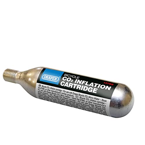 Draper 13786 16G Bicycle Co2 Inflation Cartridge (Pack Of 5), Strumenti Per Biciclette Unisex-Adulto, Argento