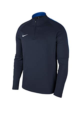 Nike Academy18 Drill Top, T-Shirt A Manica Lunga Bambino, Obsidian/Royal Blue/(White), Xs