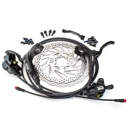 Clarks Cycle Systems Hd-M3000 - Set Di Freni A Disco Idraulici Per Bici Elettrica, Inclusi Rotori, Olive, Supporti Is, 180/160 Mm
