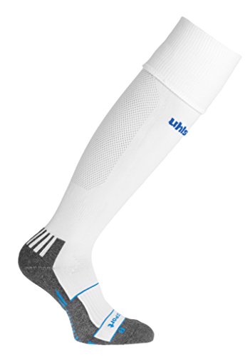 Uhlsport Bekleidung Teamsport Team Pro Player Calza, Unisex-Adulto, Weiß/Azurblau, 41-44