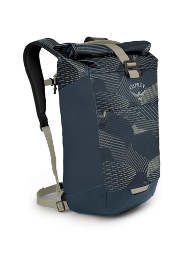 Osprey Transporter Roll Top, Zaino Per Uso Quotidiano E Brevi Spostamenti, Unisex, Camo Lines Print O/S