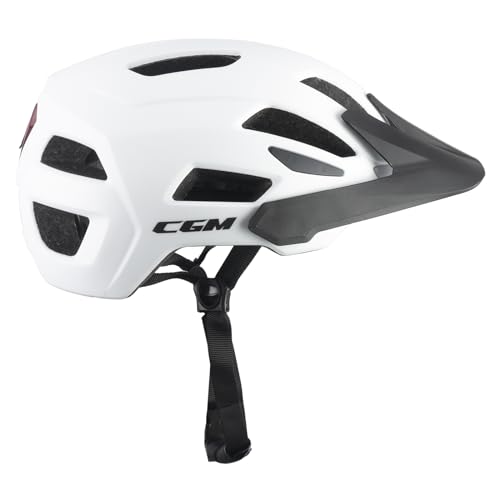 Cgm Sentiero, Casco Da Bici Unisex Adulto, Bianco Opaco, M (55-58Cm)