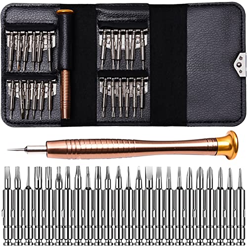 Retoo Mini Cacciaviti, Set Cacciaviti Di Precisione Kit Cacciaviti 25 In 1 Kit Riparazione Per Occhiali,Smartphone, Ipad,Tablet,Cellulare,Pc, Laptop,E
