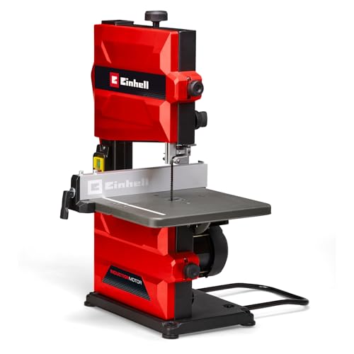 Einhell Sega A Nastro Tc-Sb 200 + (300 W, Cambio Sega A Nastro, Barra Parallela, Regolazione Dell'Altezza, Robusta Guida Per Sega A Nastro, Tavolo Inc