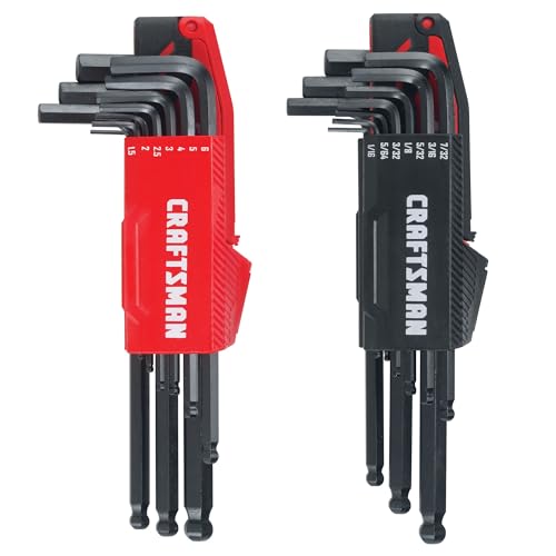 Craftsman Set Di Chiavi Esagonali, Metriche/Sae, 20 Pezzi, (Cmht26020), Nero