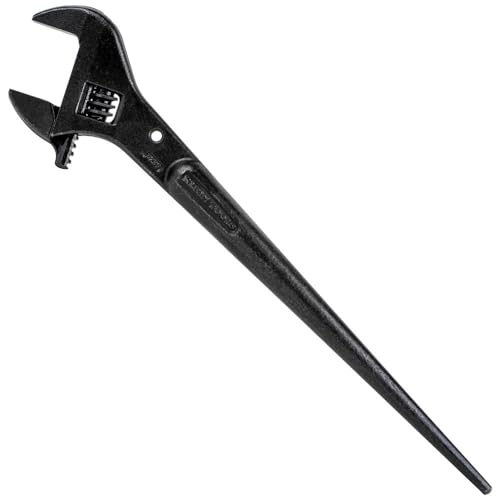 Klein Tools Adjustable Spud Wrench, 40.6Cm Length, 3.8Cm Opening, Chrome