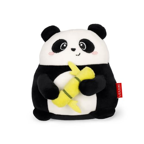 Legami - Peluche Plush Super Soft!, Tema Panda, Formato Mini, Con Carta D'Identità Personalizzabile, Sta In Piedi Da Solo, 14X15X12 Cm