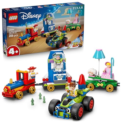 Lego ǀ Disney E Pixar Toy Story: Treno E Auto Rc Celebrativi Giocattolo - Con Le Minifigure Di Woody, Buzz Lightyear, Jessie E Bo Peep - Regalo Di Com