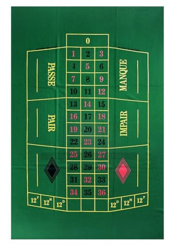 Dal Negro Roulette Mat (90 X 130 Cm, Single 0, European Style)