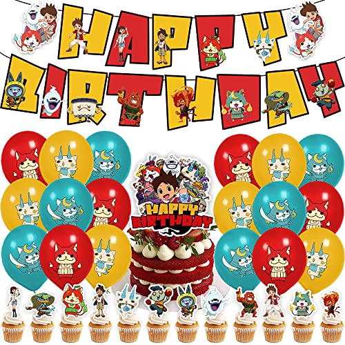 Decorazioni Festa Compleanno Yo-Kai Watch Palloncini Feste Yo-Kai Watch Decorazioni Torta Compleanno Yo-Kai Watch Festone Di Buon Compleanno Yo-Kai Wa