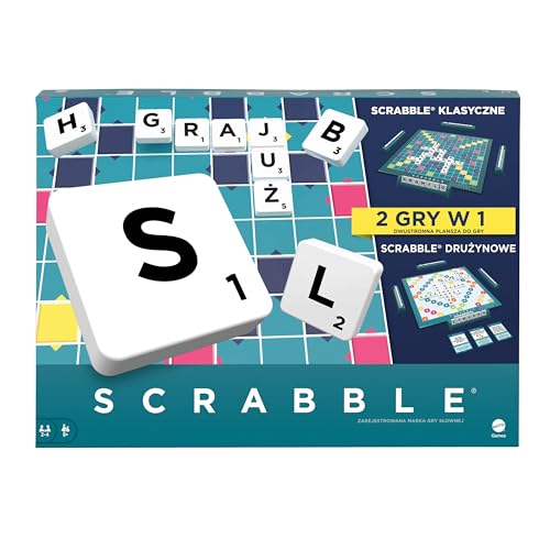 Mattel Games Scrabble Due In Uno Versione: Polacco, Hxm53