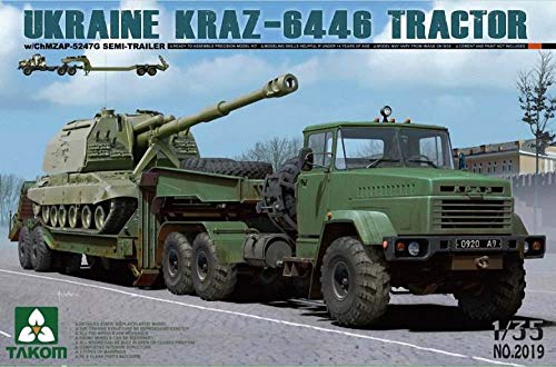 Takom Tak 2019-1/35 Kraz 6446 Camion Con Rimorchio