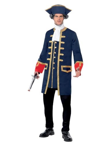 Smiffys Costume Da Comandante Dei Pirati Con Cappotto E Cappello