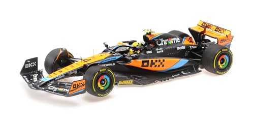 Minichamps 537233004 Mclar Mcl60 Lando Norris 2Nd Place Hungarian Gp 2023 - Scala 1/18 - Auto In Miniatura Da Collezione
