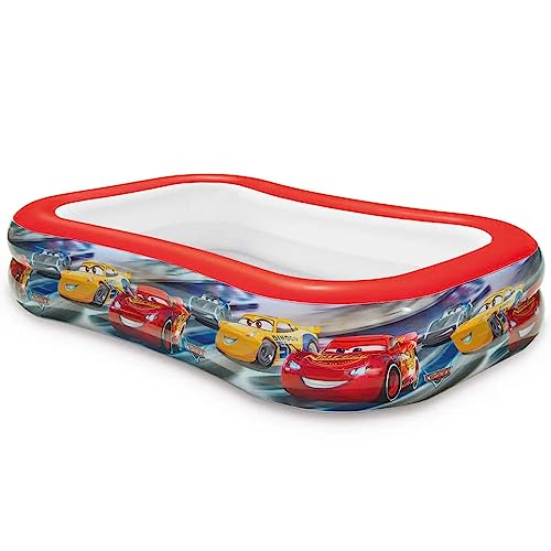 Intex- Baby The Movie Cars Piscina, Colore Rosso, 262 X 175 X 56 Cm, 57478