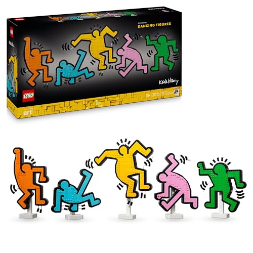 Lego Art Keith Haring – Figure Danzanti Set Per Adulti - Colorata Opera D'Arte Da Parete O Decorazione Per La Scrivania Dell'Ufficio Fai Da Te - Idea