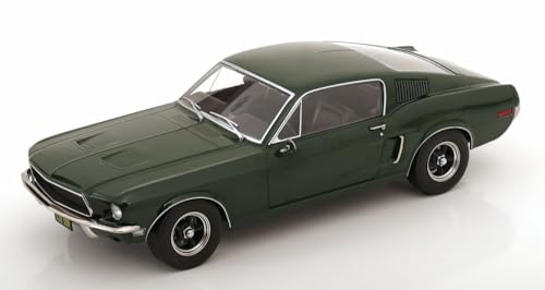 Kk Scale Kkdc181391 Mustang Gt Fastback Dark Green 1968 “Bullitt” Look-A-Like - Scala 1/18 - Auto In Miniatura Da Collezione