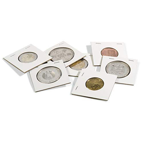 Leuchtturm 333204 Coin Holders For Stapling, For Coins Up To 27.5 Mm Ø, 100 Per Pack