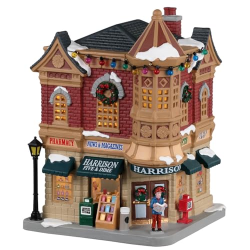 Lemax- Caddington Village Lighted Building: Harrison Five & Dime, Multicolore, 35036
