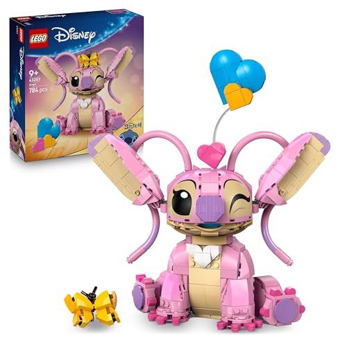 Lego | Disney Angel - Lilo & Stitch Giocattolo Da Costruire - Personaggio Da Esposizione In Mattoncini Con 3 Palloncini A Cuore E Farfalla - Regalo Pe