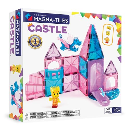 Magna-Tiles Castle - Set Di Costruzioni Magnetiche Da 25 Pezzi, Marchio Originale Per Costruzioni Magnetiche
