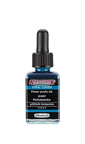 Aero Color Total Cover Schmincke 28 Ml Colore Aerografo 847 Phthalo Turquoise
