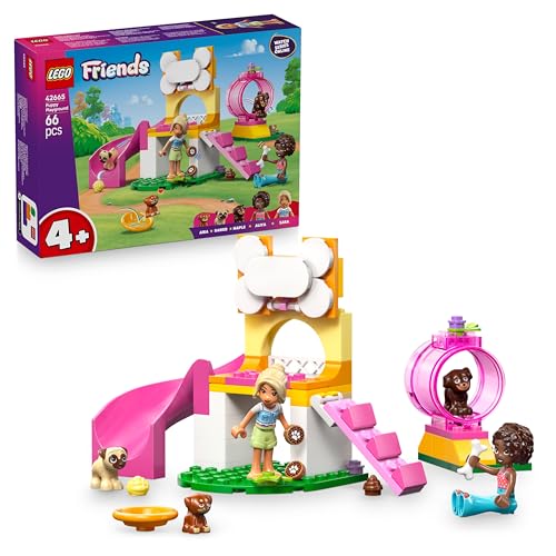Lego Friends Il Parco Giochi Dei Cuccioli Per Bambine Da 4 Anni In Su - Include Un Parco Con Scivolo Giocattolo, 2 Mini Bamboline E 3 Figure Di Animal