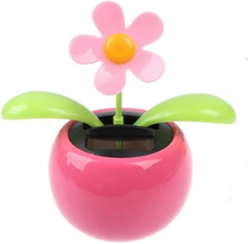 Rose Solar Dancing Sun Flower Automotive Ornament Solar Powered Dancing Sun Flower In Vasi Colorati Oscillante Animato Bobblehead Dancer Window Sun Ca