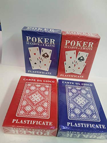 Gesco Carte Da Poker Blu & Rosse 6X9X2