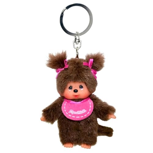 Sekiguchi Ciondolo Ragazza Rosa | 10 Cm | Mon Cicci | Monchhichi Portachiavi