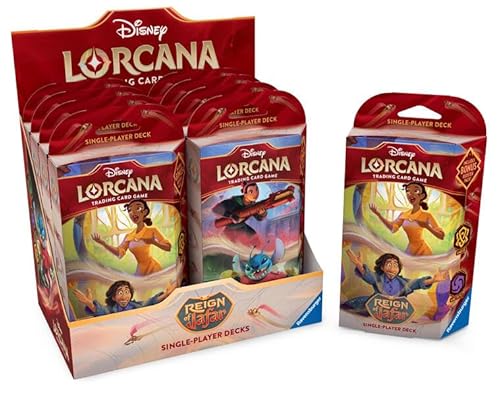 Ravensburger Disney Lorcana: Reign Of Jafar – Starter Deck Display Con 8 Ponti (Inglese)