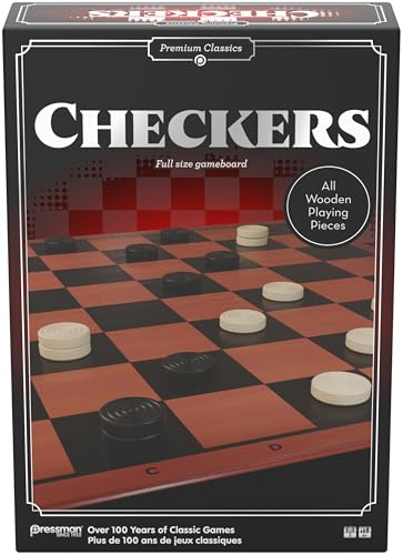 Goliath - Dama/Checkers - Gioco Di Dama Di Qualità Superiore Per Bambini A Partire Da 6 Anni - Tavola Da Gioco Pieghevole - Pezzi Di Legno - Tavola Da