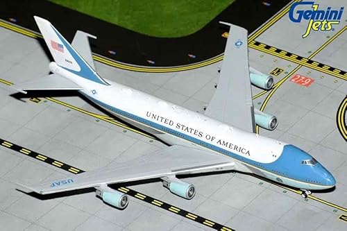 Odeon Gemini Jets Modellino Aereo Boeing 747-200 Presidenziale Vc-25 Air Force One 28000 1/400 Metallo