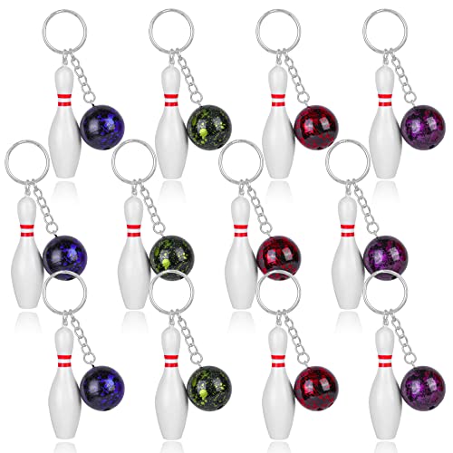 Decorazione Delle Chiavi Della Borsa Scuola 12 Mini Portachiavi Bowling – Bowling Sfera Bowling Ago Portachiavi Simulazione Decorazione Pensierino Bow