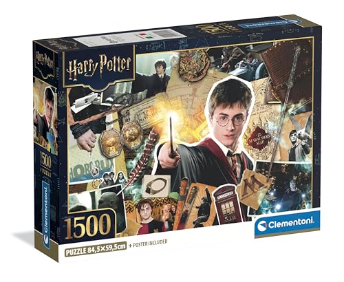 Clementoni - Puzzle 1500 Pezzi Per Adulti E Ragazzi, Special Series, Tema Harry Potter, Con Poster Incluso, Compact Box, Idea Regalo Uomo E Donna, Mad